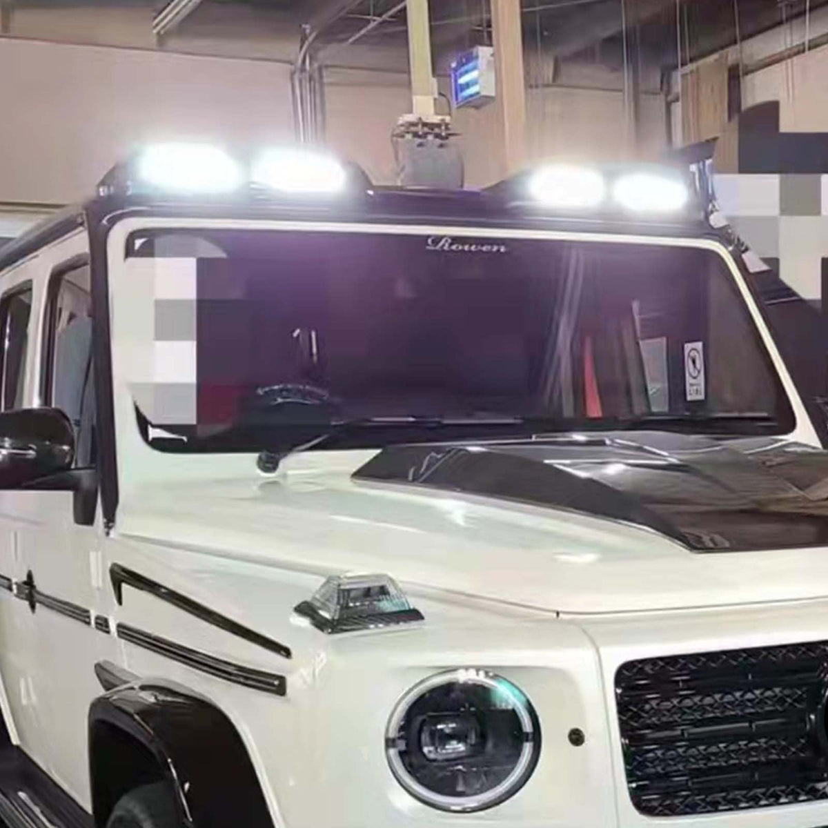 2019-2023 Mercedes Benz G-Class W464 W463A With Led Light Brabus Style Front Roof Spoiler Wing Generic
