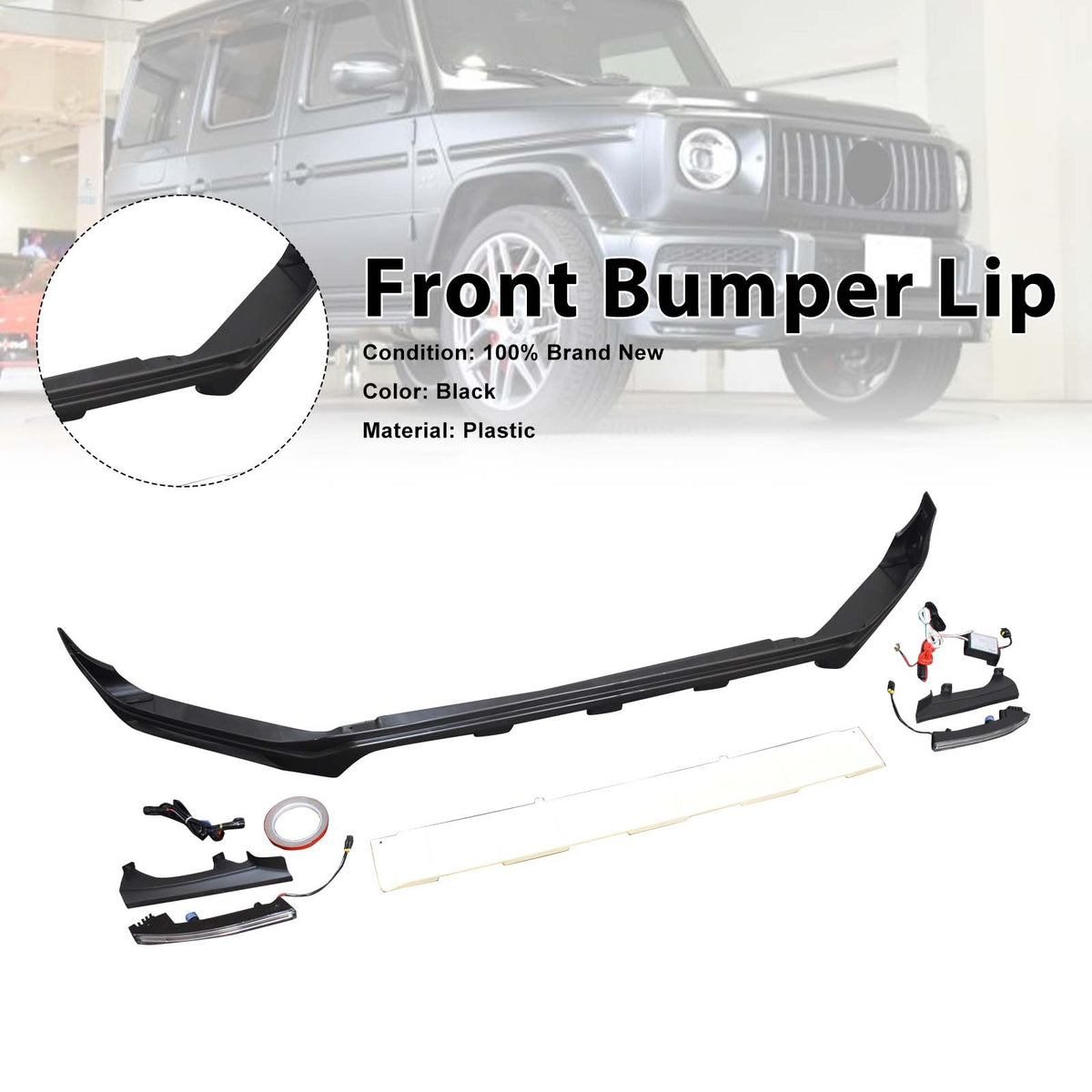 2019-2023 Mercedes Benz G-Class W464 W463A Brabus Style Front Bumper Lip Generic
