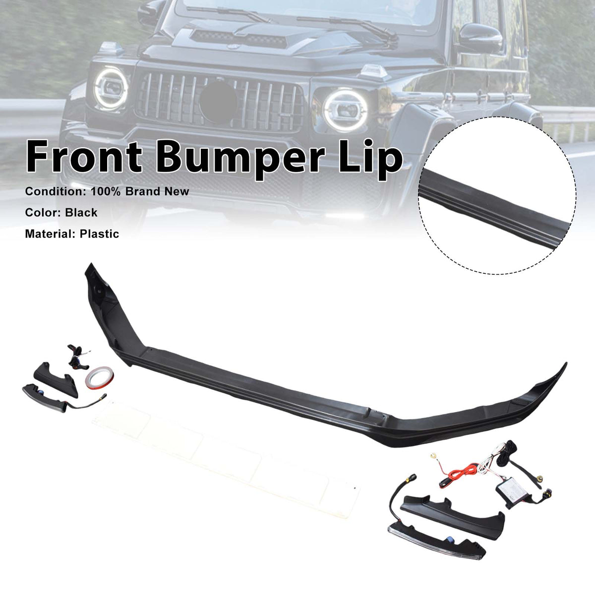2019-2023 Mercedes Benz G-Class W464 W463A Brabus Style Front Bumper Lip Generic