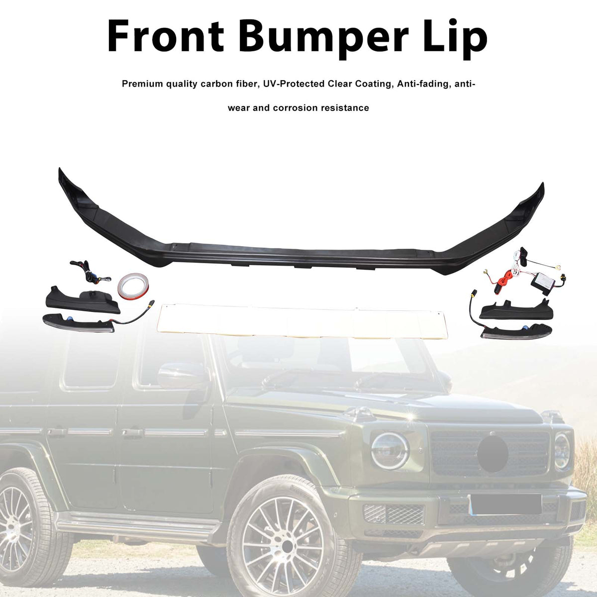 2019-2023 Mercedes Benz G-Class W464 W463A Brabus Style Front Bumper Lip Generic