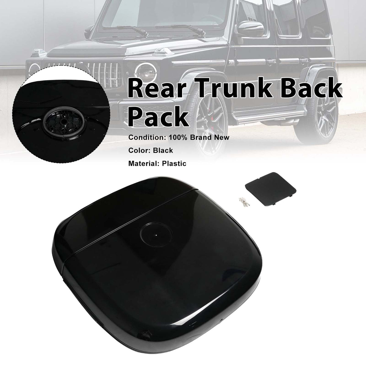 Mercedes Benz G Class W463 W464 W465 Black Rear Design Box Trunk Back Pack Generic