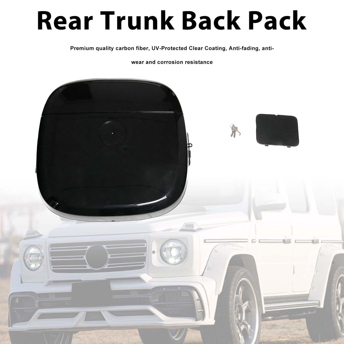 Mercedes Benz G Class W463 W464 W465 Black Rear Design Box Trunk Back Pack Generic