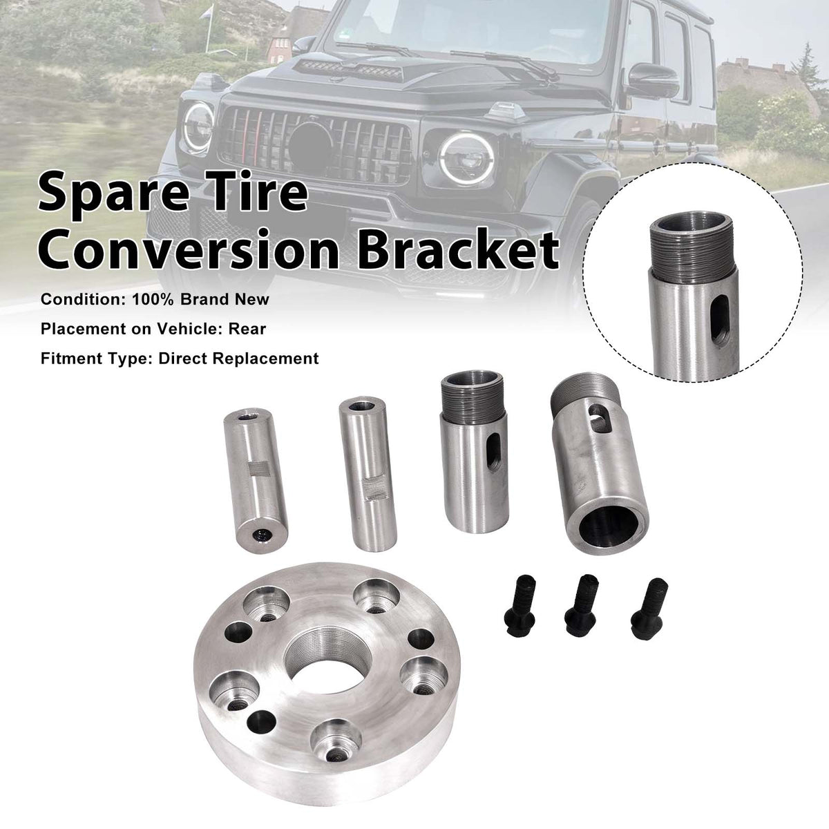 2019-2026 Mercedes Benz G Class W464 W465 Spare Tire Conversion Bracket Flip Mount Generic