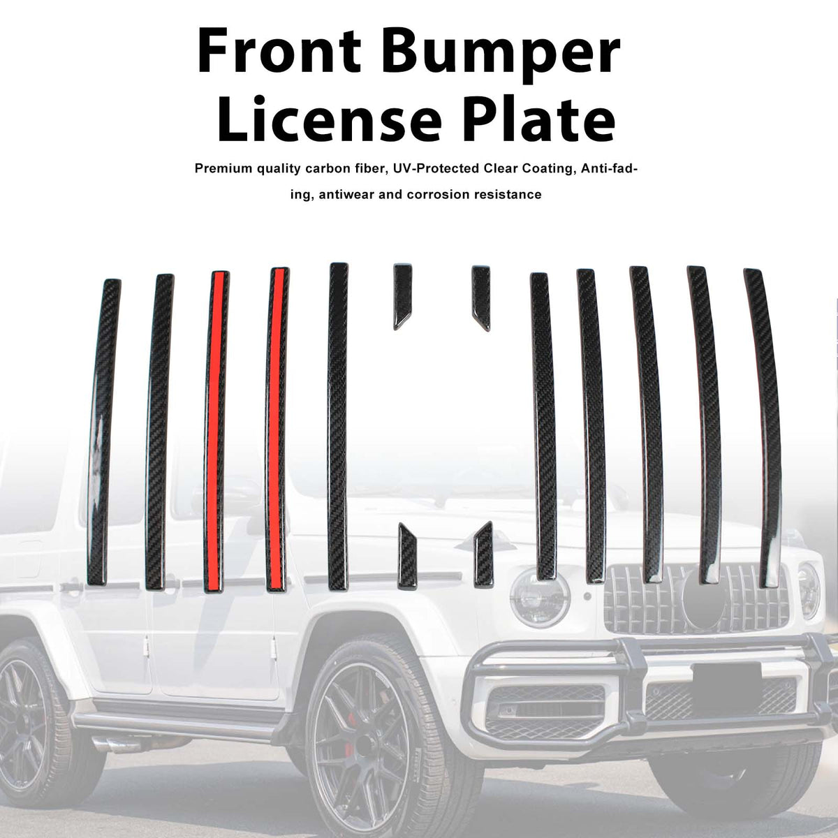 2019-2023 Mercedes Benz G-Class W463A W464 G63 Upgrade B900 Rocket Style Carbon Fiber Front Grille Trim Cover Generic