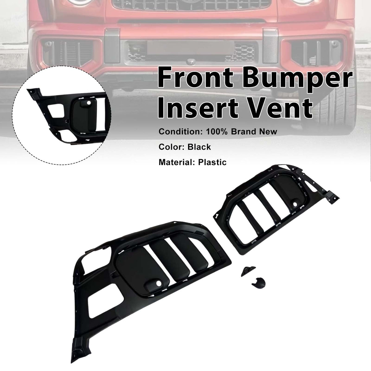 2019-2023 Mercedes-Benz G-Class W464 W463A G63 Upgrade W465 G63 Outlook W465 Style Front Bumper Insert Vents Generic