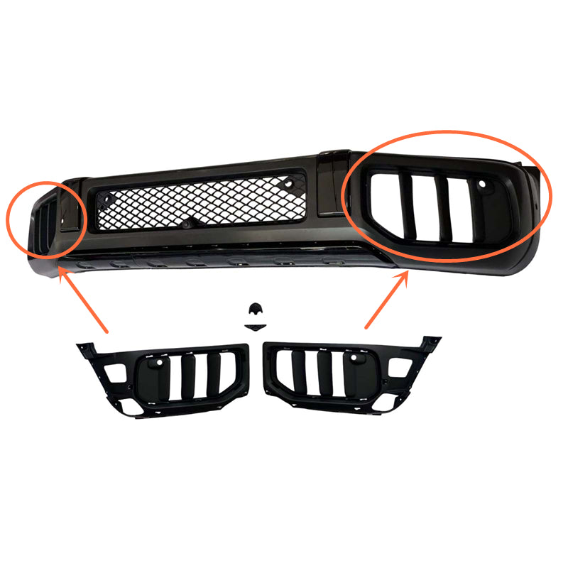 2019-2023 Mercedes-Benz G-Class W464 W463A G63 Upgrade W465 G63 Outlook W465 Style Front Bumper Insert Vents Generic