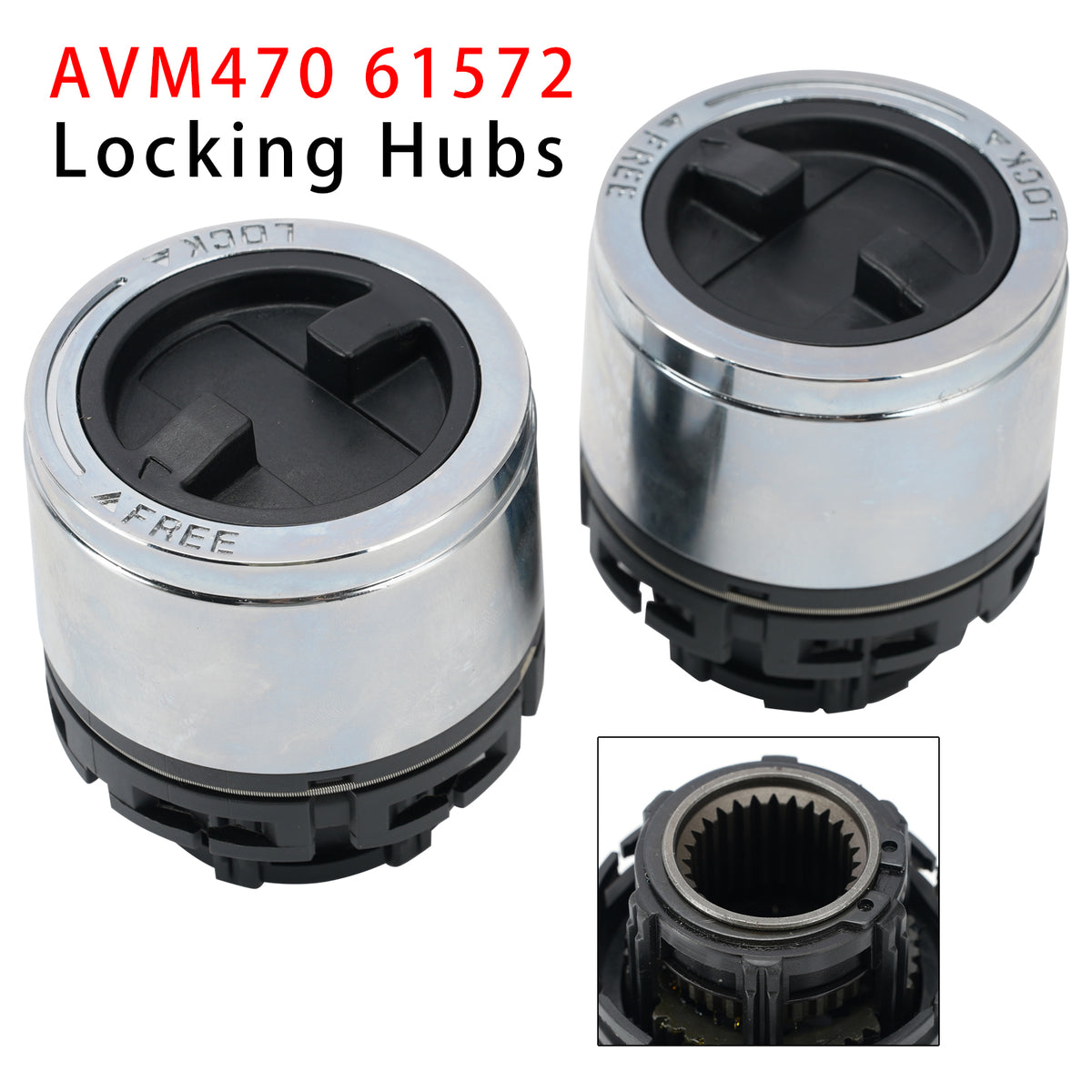 2001-2008 Mazda B3000 2PCS Locking Hubs 27 splines 61572 US-11664SET Generic