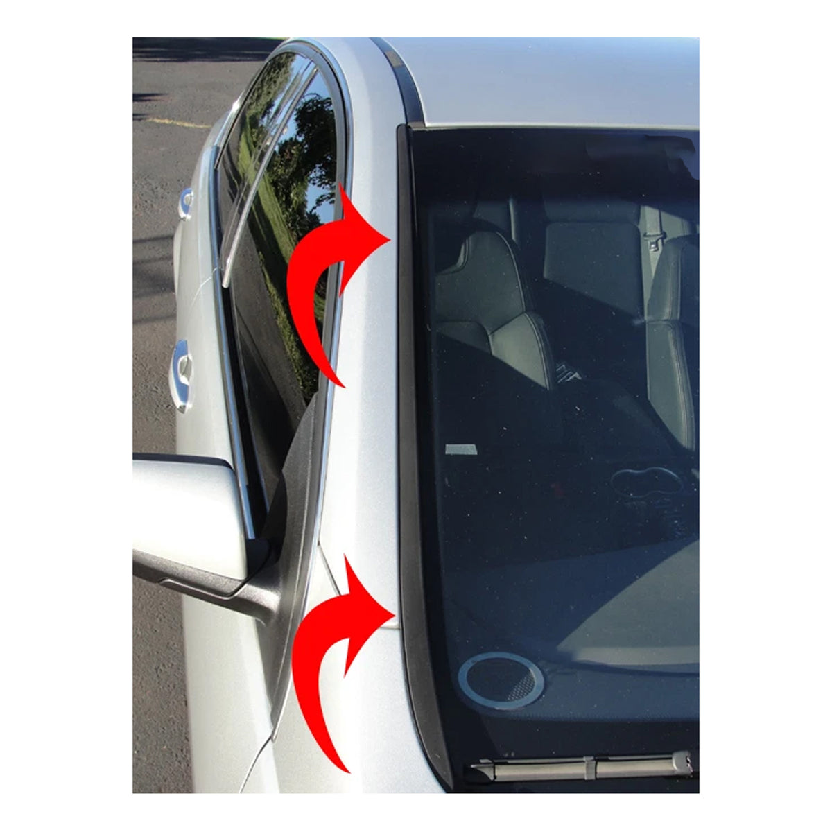2006-2013 Holden VE Commodore 2PCS Left+Right Front Windshield Rubber Molding Trim 92172315 92212085 Generic