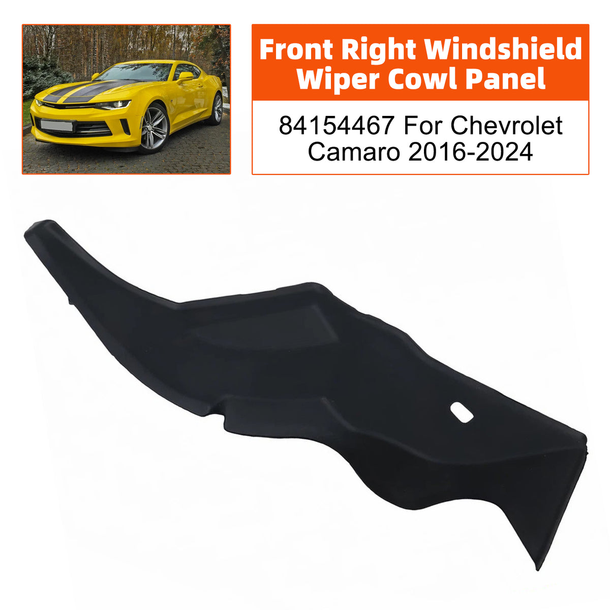 2016-2024 Chevrolet Camaro Front Right Windshield Wiper Cowl Panel 84054158 84154467 Generic