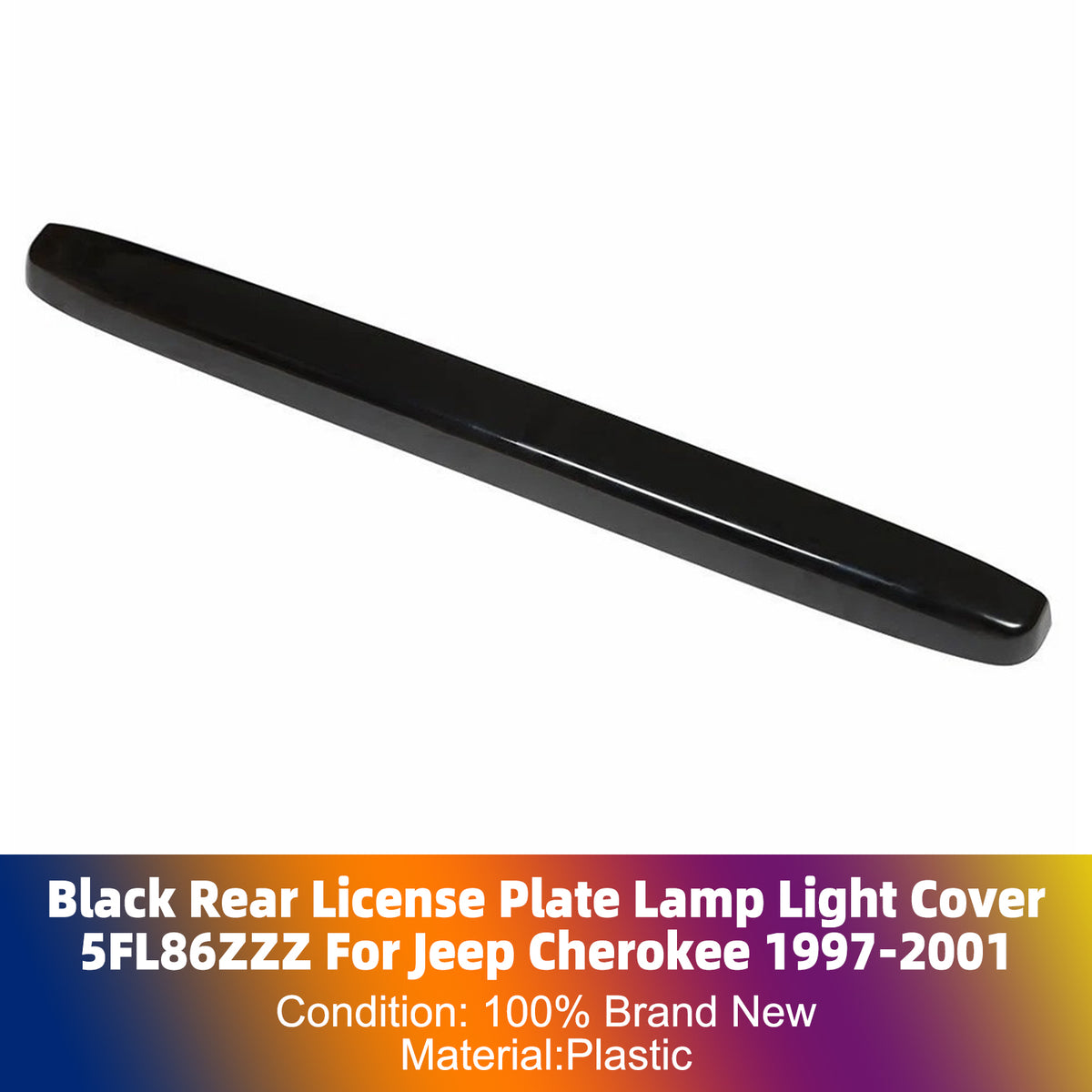 1997-2001 Jeep Cherokee Black Rear License Plate Lamp Light Cover 5FL86ZZZ Generic