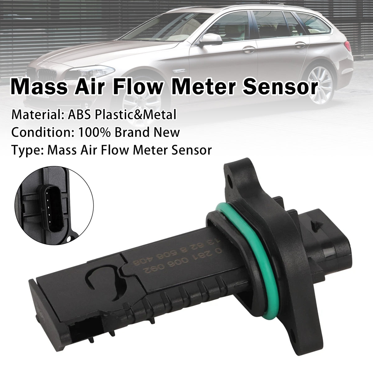 2010-2014 MINI Clubman R55 90-143 PS Mass Air Flow Meter Sensor 8506408 0281006092 Generic