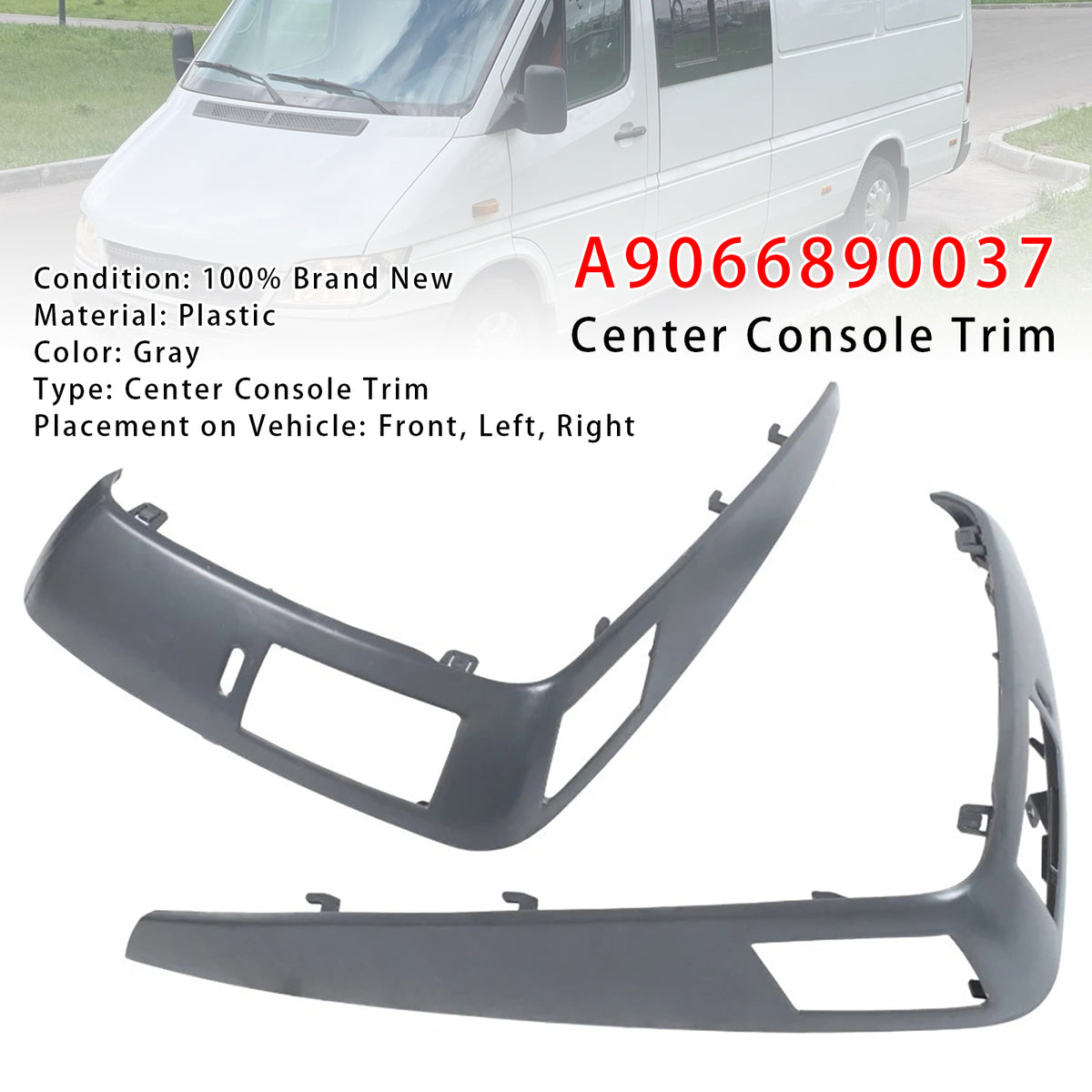 2006-2016 Mercedes-Benz Sprinter W906 Gray Hood Vent Grille Left+ Right A9066890037 A9066890137 Generic