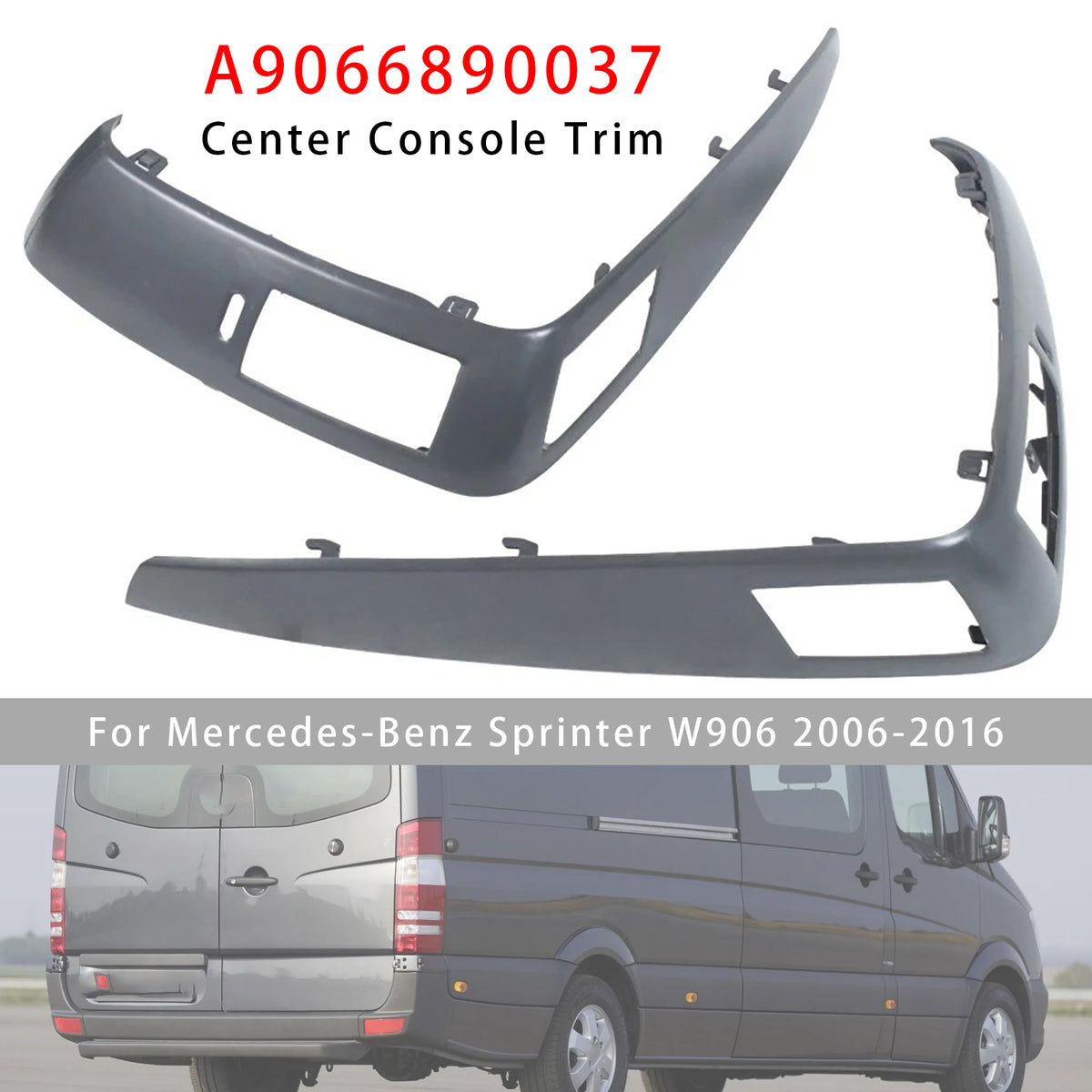 2006-2016 Mercedes-Benz Sprinter W906 Gray Hood Vent Grille Left+ Right A9066890037 A9066890137 Generic