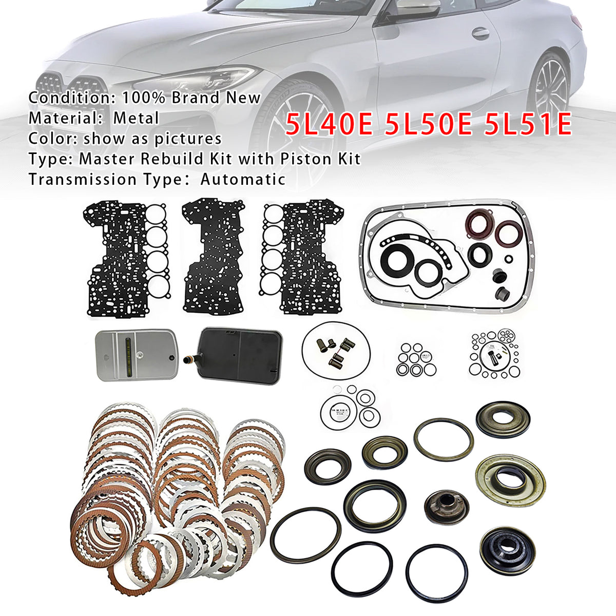 BMW 4WD 5L40E 5L50E 5L51E Auto Transmission Auto Transmission Master Rebuild Overhaul Piston Generic