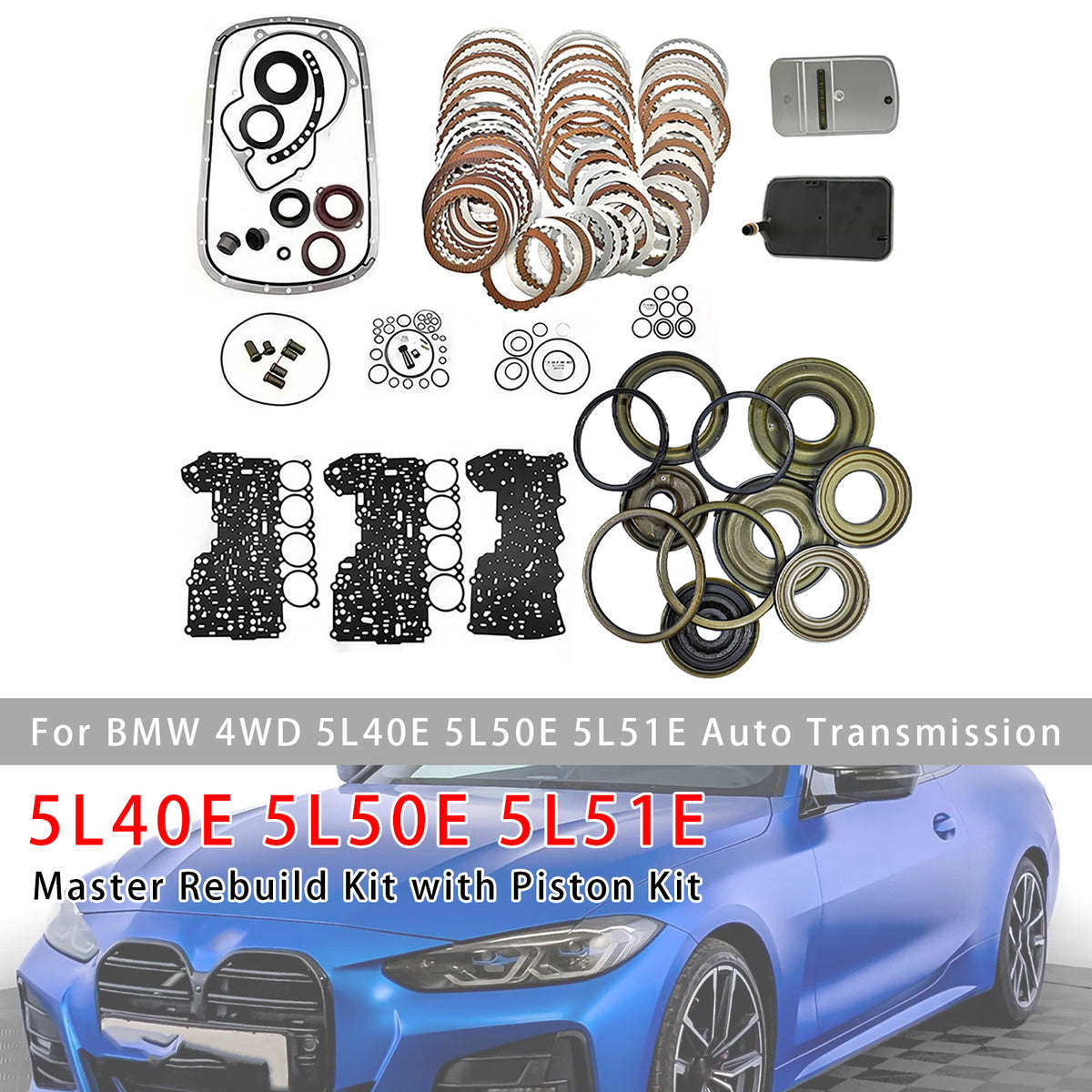 BMW 4WD 5L40E 5L50E 5L51E Auto Transmission Auto Transmission Master Rebuild Overhaul Piston Generic