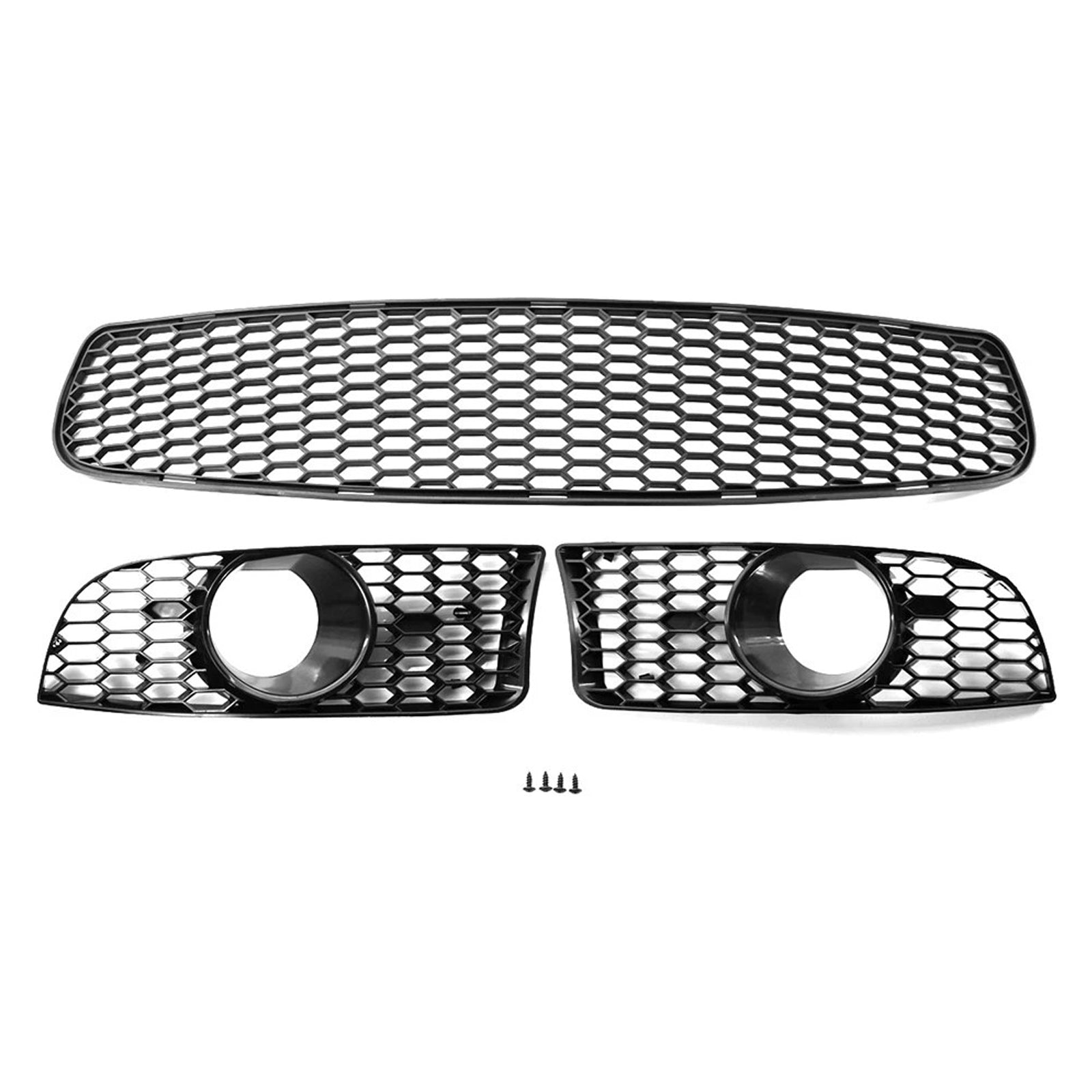 Front Bumper Lower Grille Set For BMW 3 Series E90 E92 E93 M3 Style 2009-2011