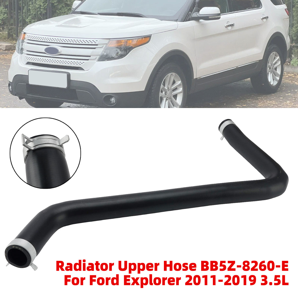2013-2019 Ford Police Interceptor Utility 3.7L V6 Radiator Upper Hose bb5z8260a km5214 Generic