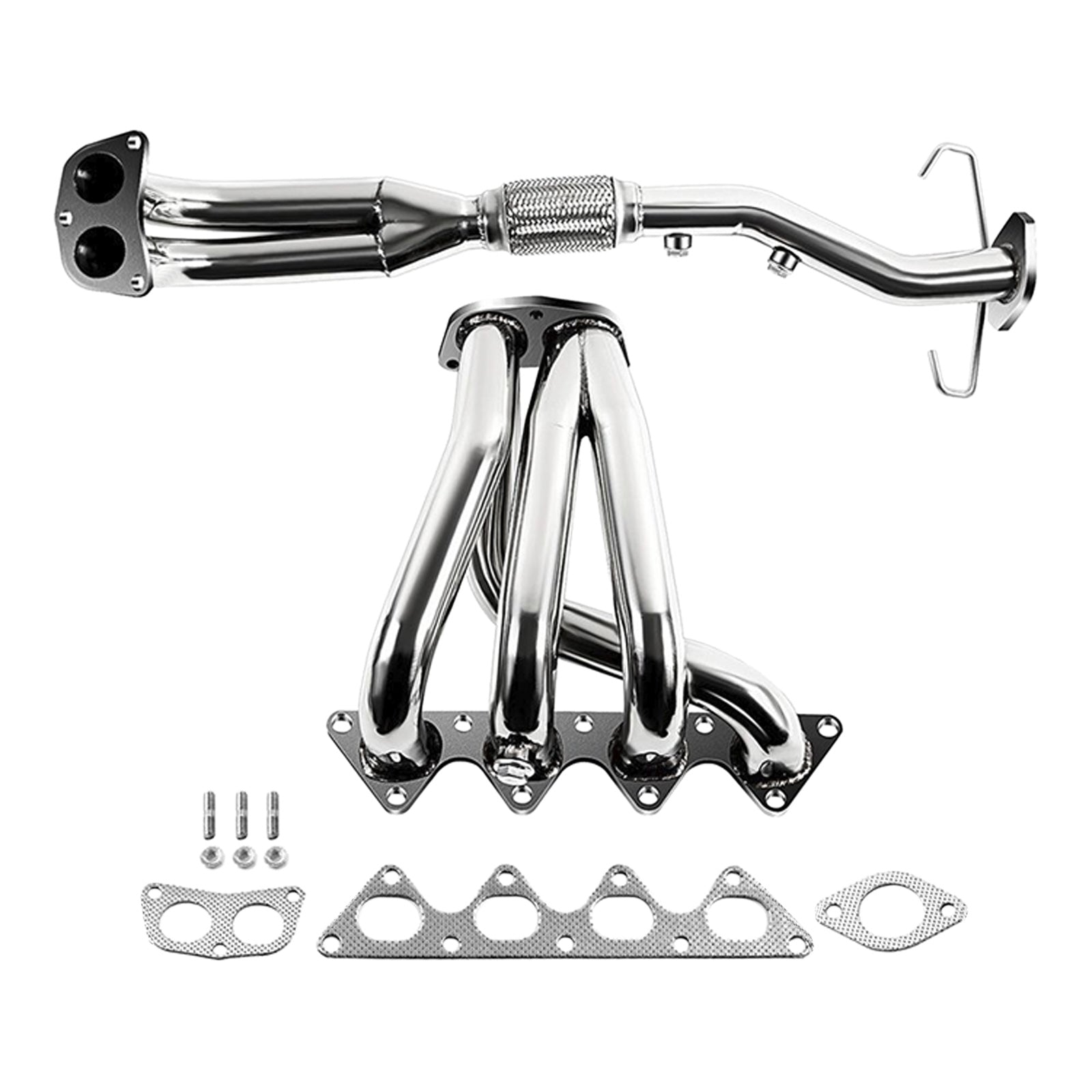 Stainless Steel Racing Exhaust Header Manifold Fit Mitsubishi Lancer 2002-2007