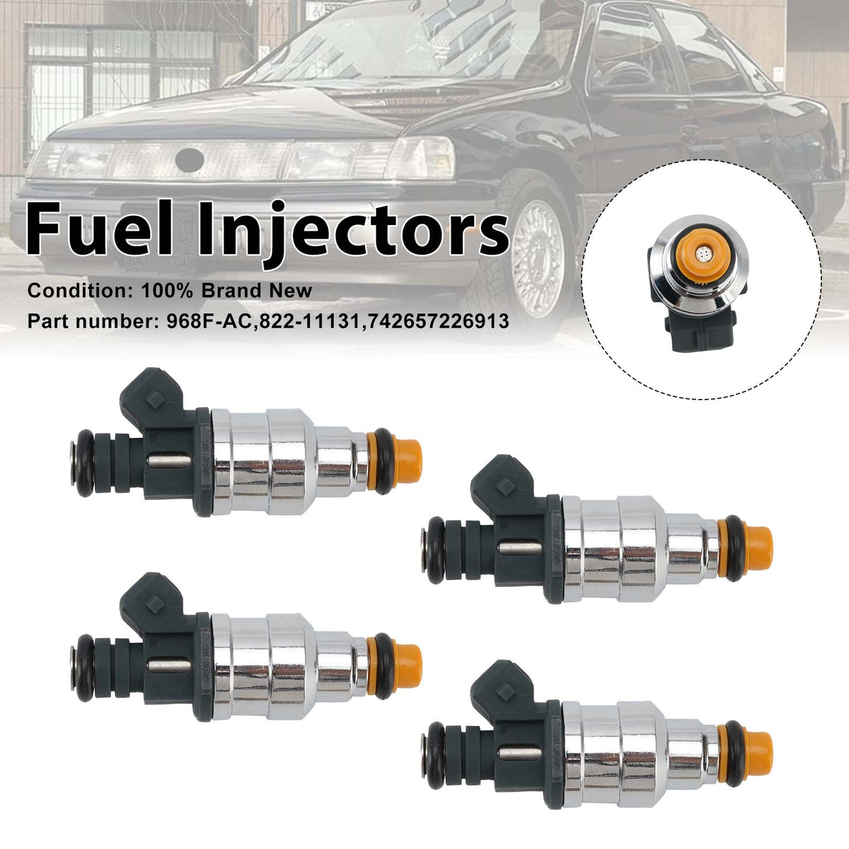 Ford and Mercury vehicles with a 2.0L 4PC Fuel Injectors 968F-AC 742657226913 Generic