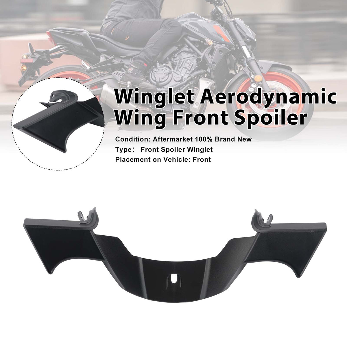 2025-2026 Yamaha MT-07 Winglet Aerodynamic Wing Front Spoiler Generic