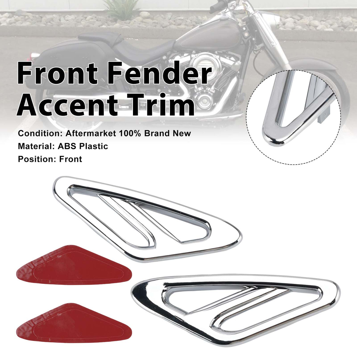 2001-2017 Honda GL1800 Goldwing Front Fender Accent Trim Generic