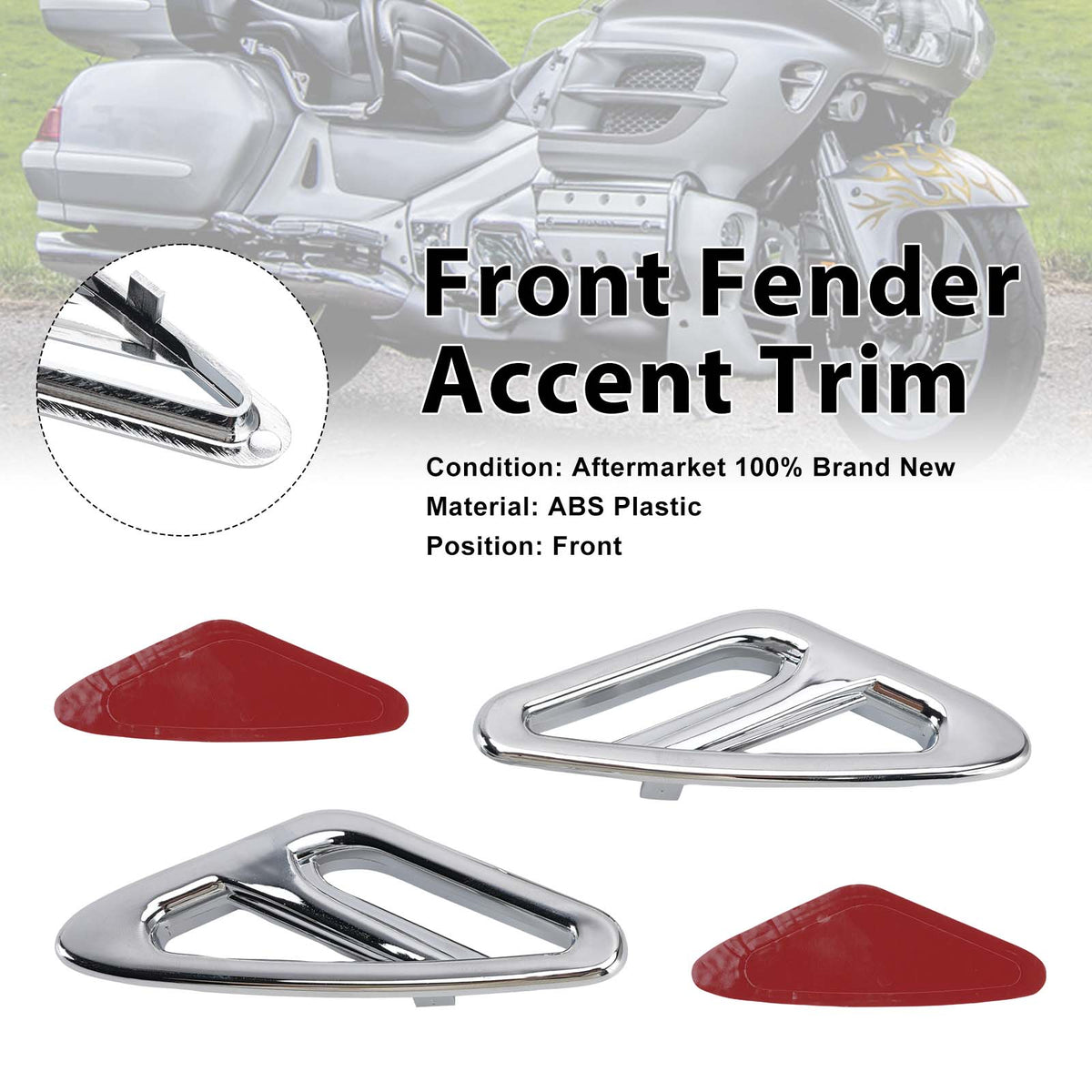 2001-2017 Honda GL1800 Goldwing Front Fender Accent Trim Generic