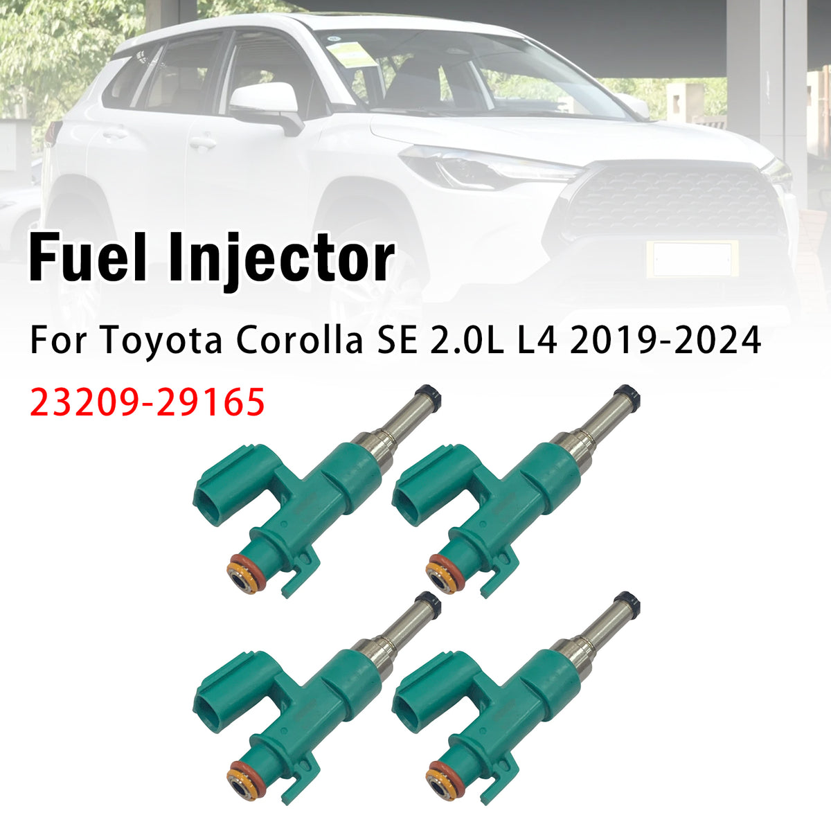 2022-2024 Toyota Corolla Cross L LE XSE 2.0L L4 4Pcs Fuel Injector 23209-29165 322-10093 Generic