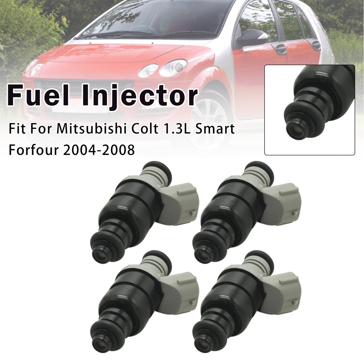 2004-2008 Mitsubishi Colt 1.3L Smart Forfour 4Pcs Fuel Injector MR988977 Generic
