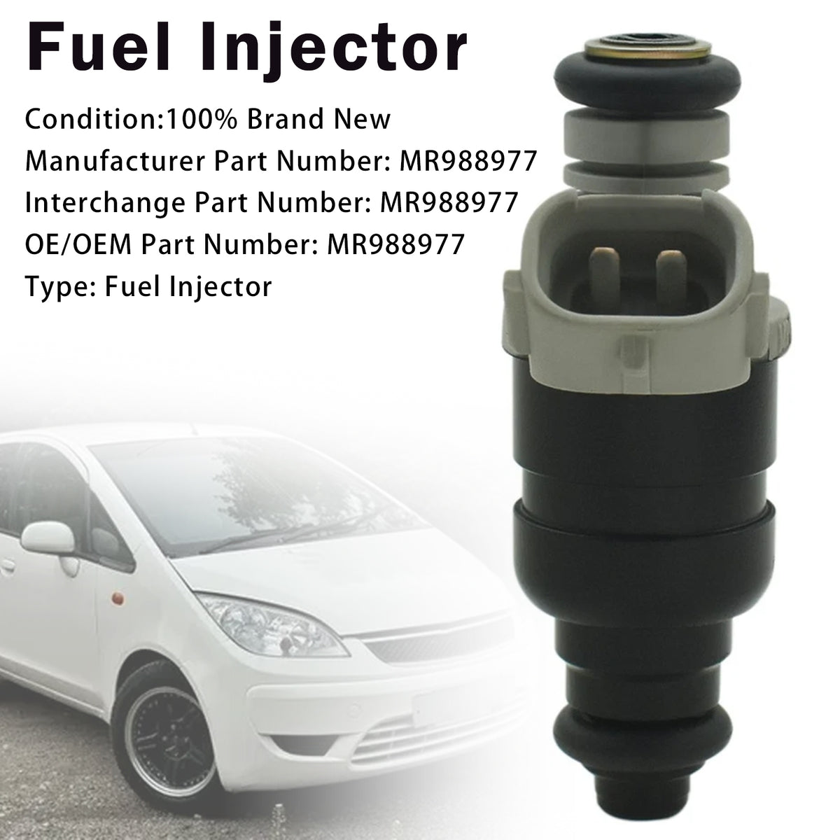 2004-2008 Mitsubishi Colt 1.3L Smart Forfour 1Pcs Fuel Injector MR988977 Generic