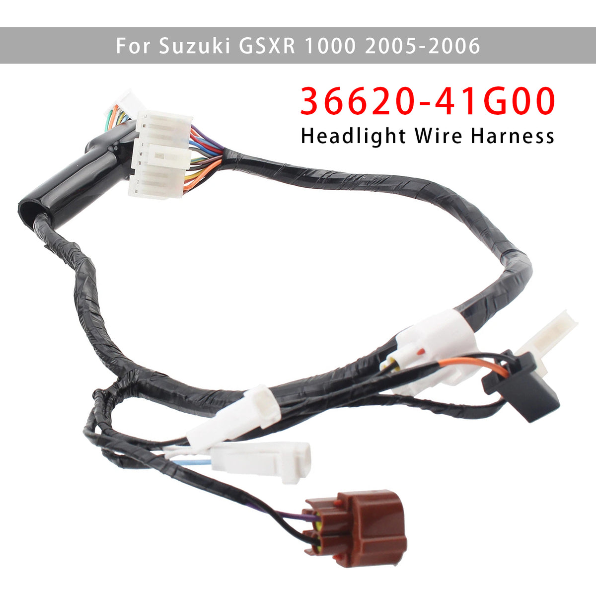 2005-2006 Suzuki GSXR 1000 Headlight Wiring Harness Cable Assembly 36620-41G00 Generic