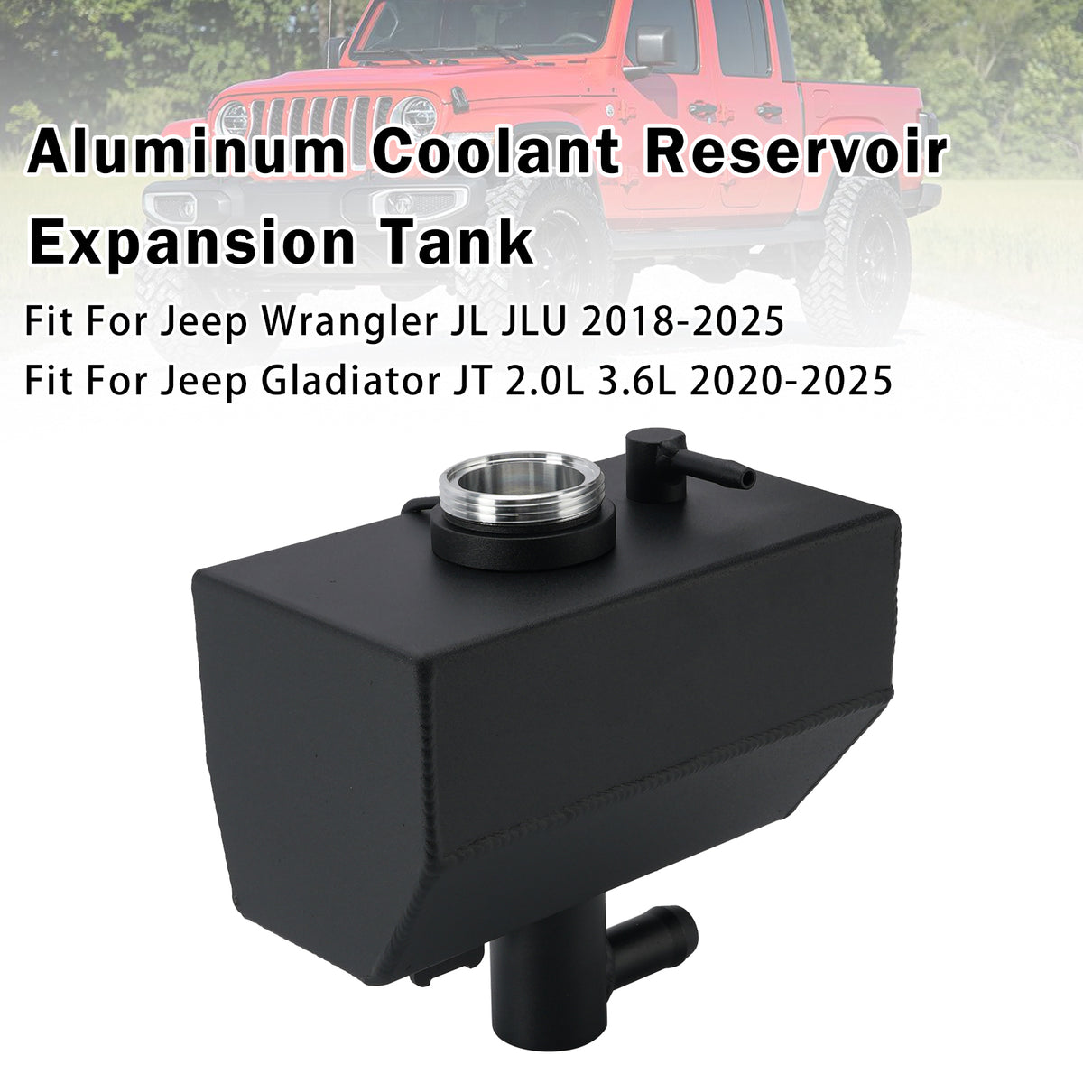 2020-2025 Jeep Gladiator JT 2.0L 3.6L Coolant Reservoir Expansion Tank 68364312AC 68364312AB Generic