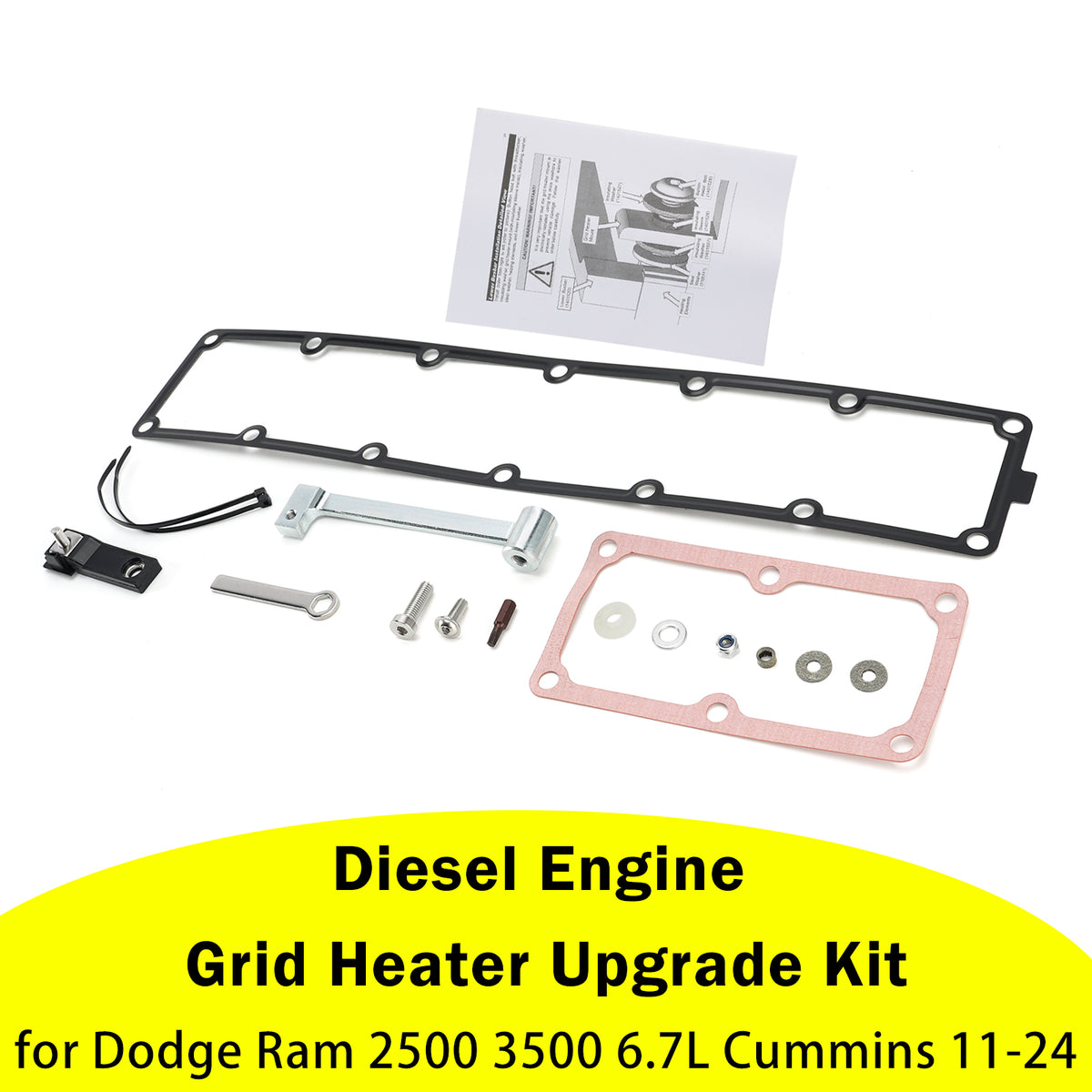 2011-2024 Dodge Ram 2500 3500 6.7L Cummins Diesel Engine Grid Heater Upgrade Kit Generic