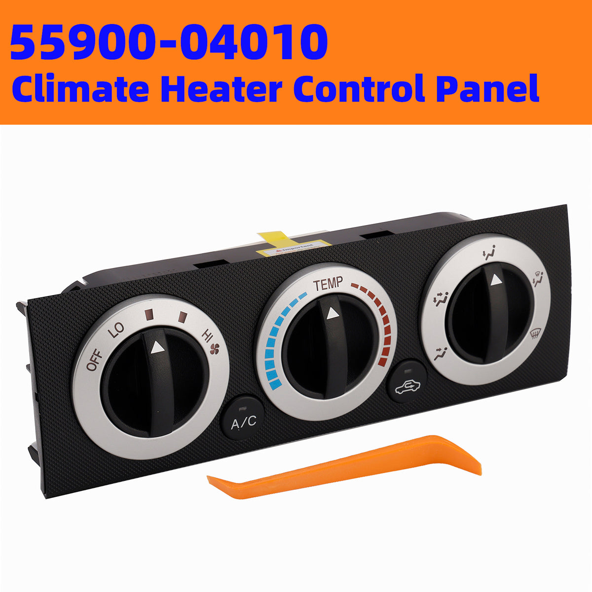 2005-2011 Toyota Tacoma (2.7L 2TR-FE/4.0L 1GR-FE) Climate Heater Control Panel 55900-04010 Generic