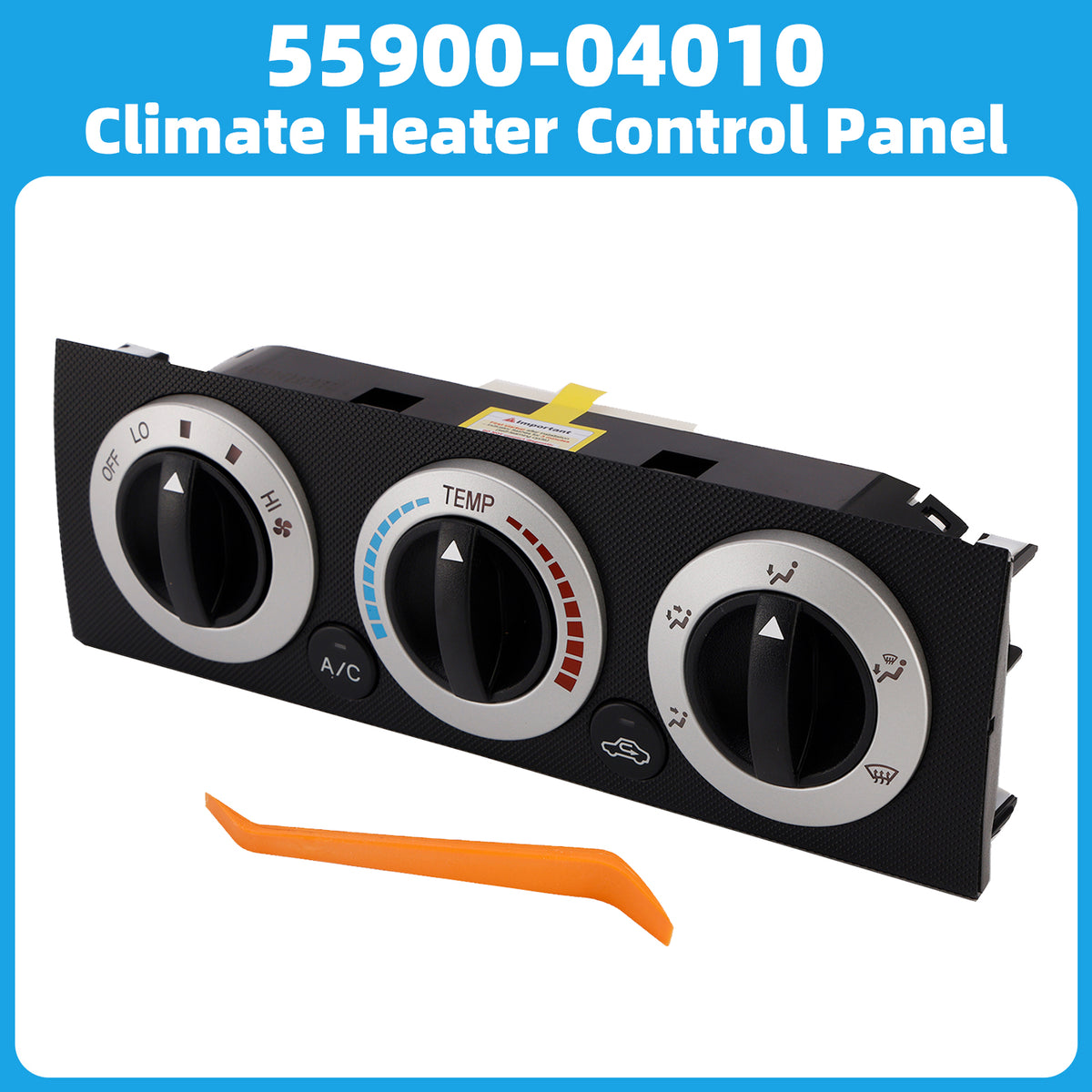 2005-2011 Toyota Tacoma (2.7L 2TR-FE/4.0L 1GR-FE) Climate Heater Control Panel 55900-04010 Generic