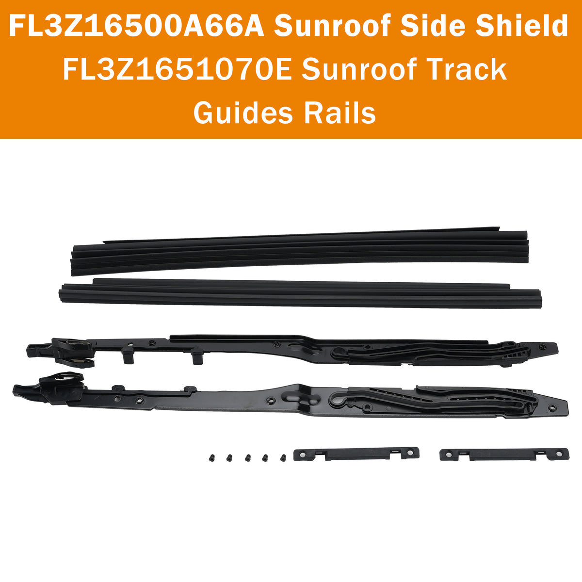 2018-2022 Ford Expedition Lincoln Navigator Sunroof Track Guides Rails & Sunroof Side Shield FL3Z1651070E FL3Z16500A66A Generic