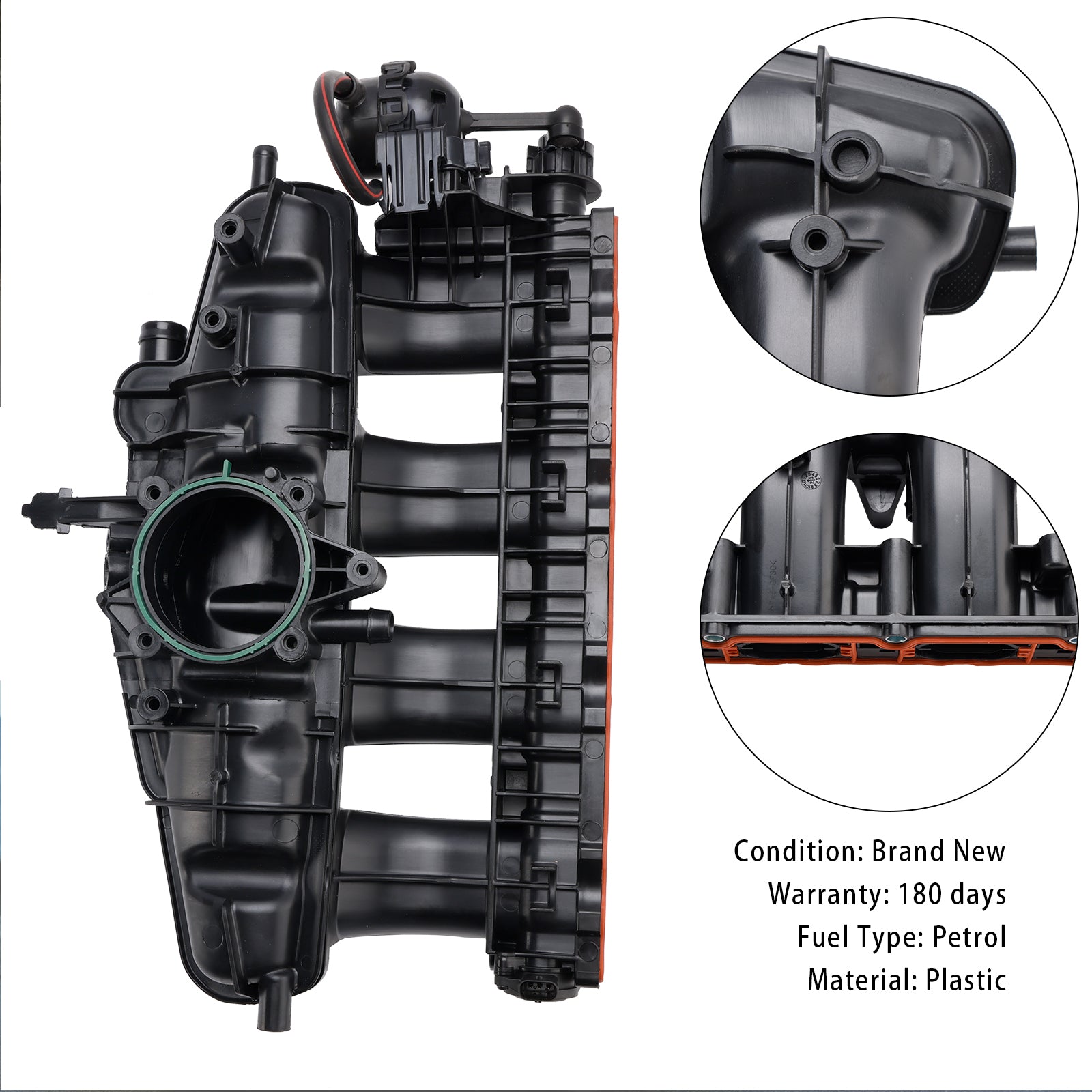 2008-2013 Volkswagen Jetta CBFA o CCTA motor Entrada de aire Colector de admisión 06J133201BD