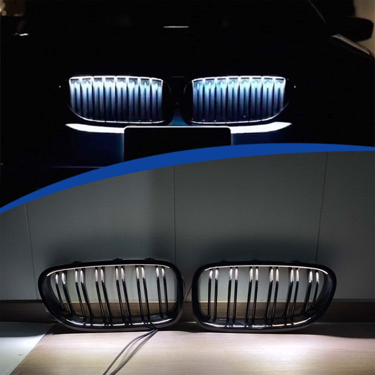 2009-2016 BMW 5-Series F10 M5 Front Bumper Grill Grille W/LED Generic