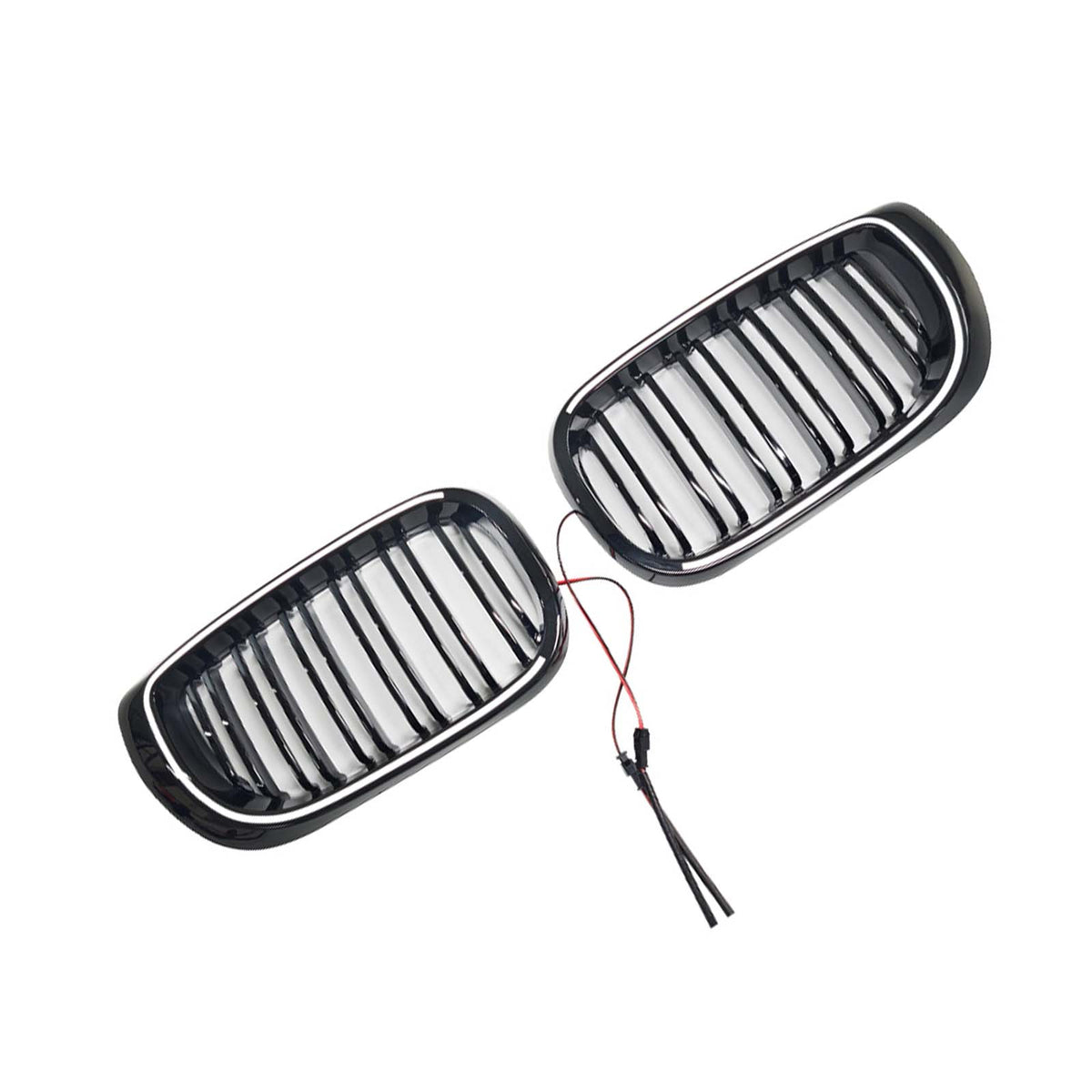 2002-2005 BMW 3 Series E46 4-Door LCI Black Front Bumper Grille W/LED Generic