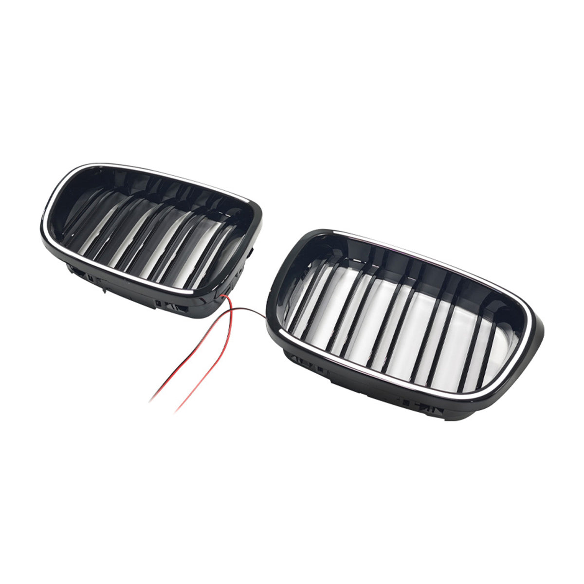 1995-2003 BMW 5-Series E39 Sedan Gloss Black Front Kidney Grill Grille W/LED Generic