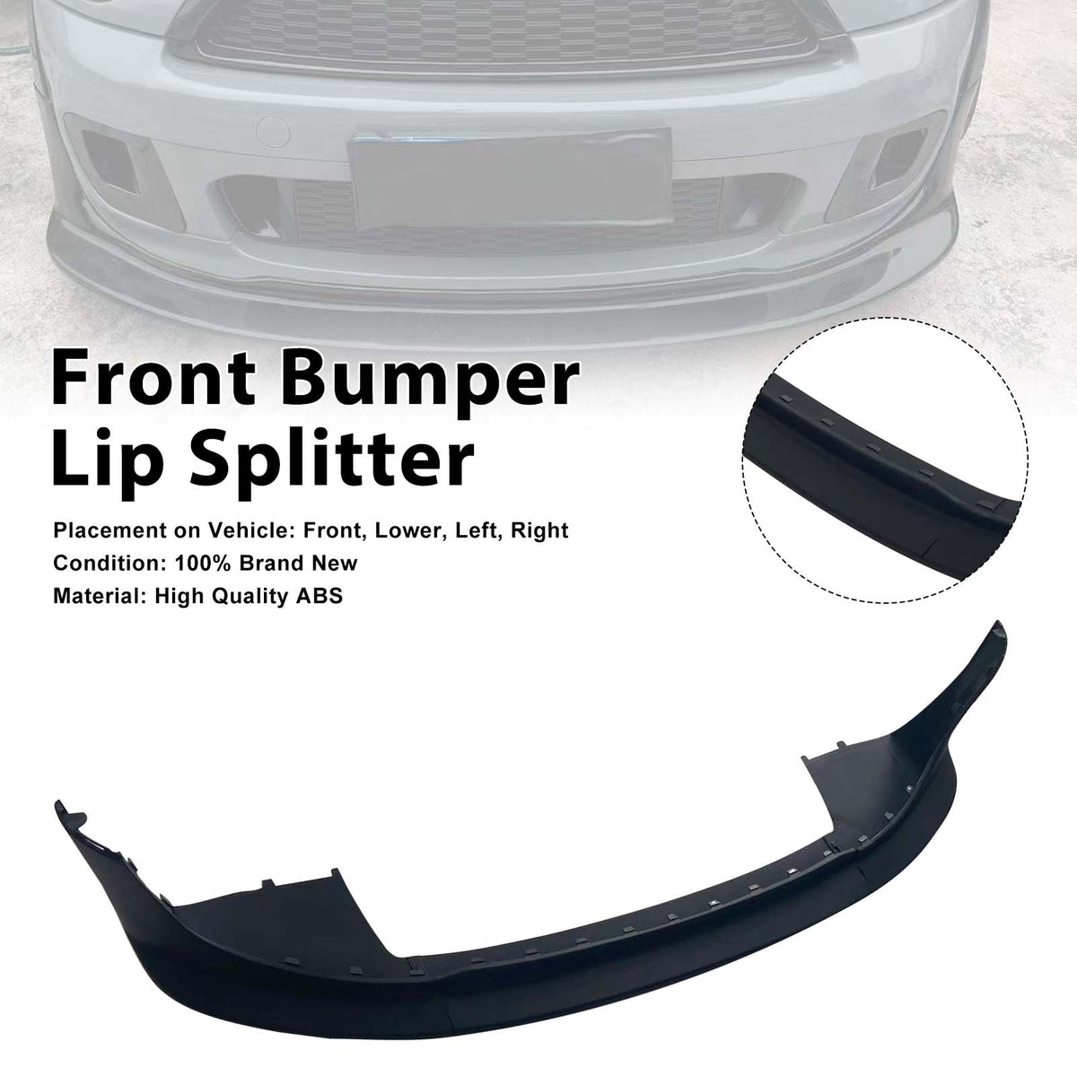 2011-2015 MINI R58 Cooper S & JCW 2-Door Coupe Front Bumper Spoiler Lip Splitter Generic