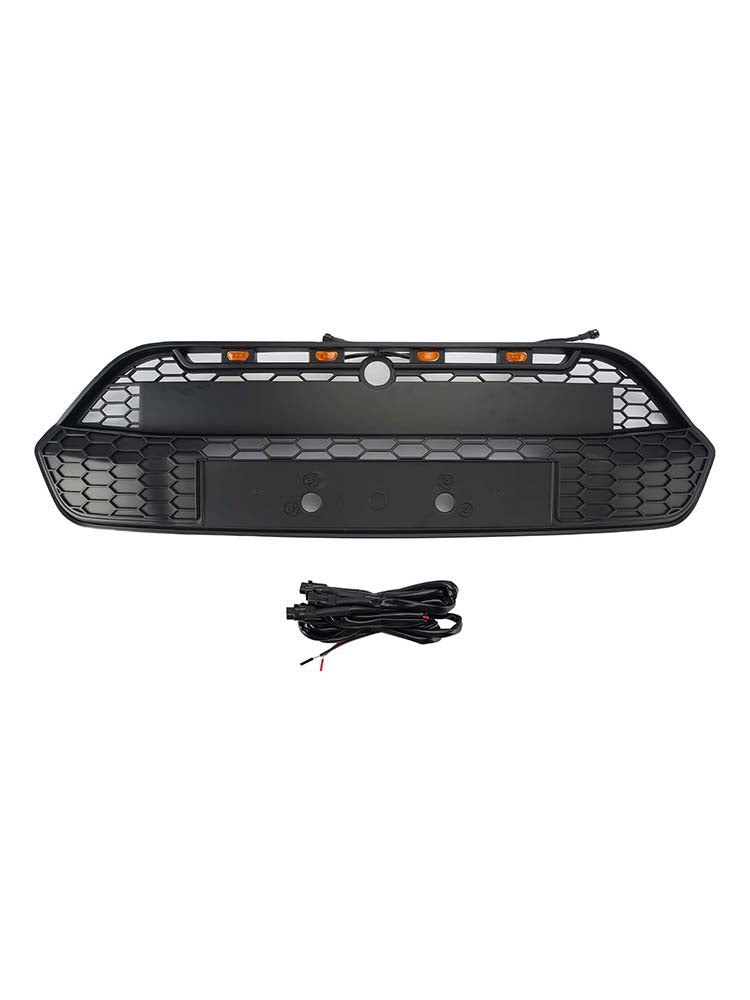 2013-2017 Ford Transit Custom Raptor Style (Doesn't MSRT Custom!!!) Matte Black Front Bumper Grille Grill W/LED Generic
