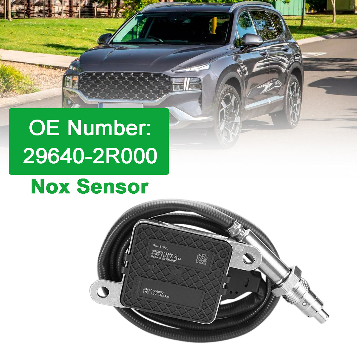 Hyundai Tucson Santa Fe Genesis G80 29640-2R000 Nitrogen NOx Sensor Generic