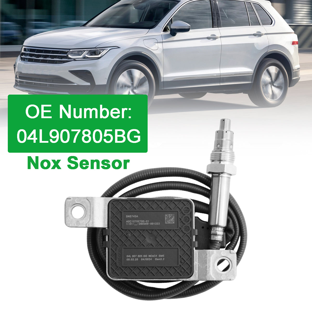 VW 04L907805BG Nitrogen Oxide NOx Sensor SNS745A A2C12702700-01 Generic