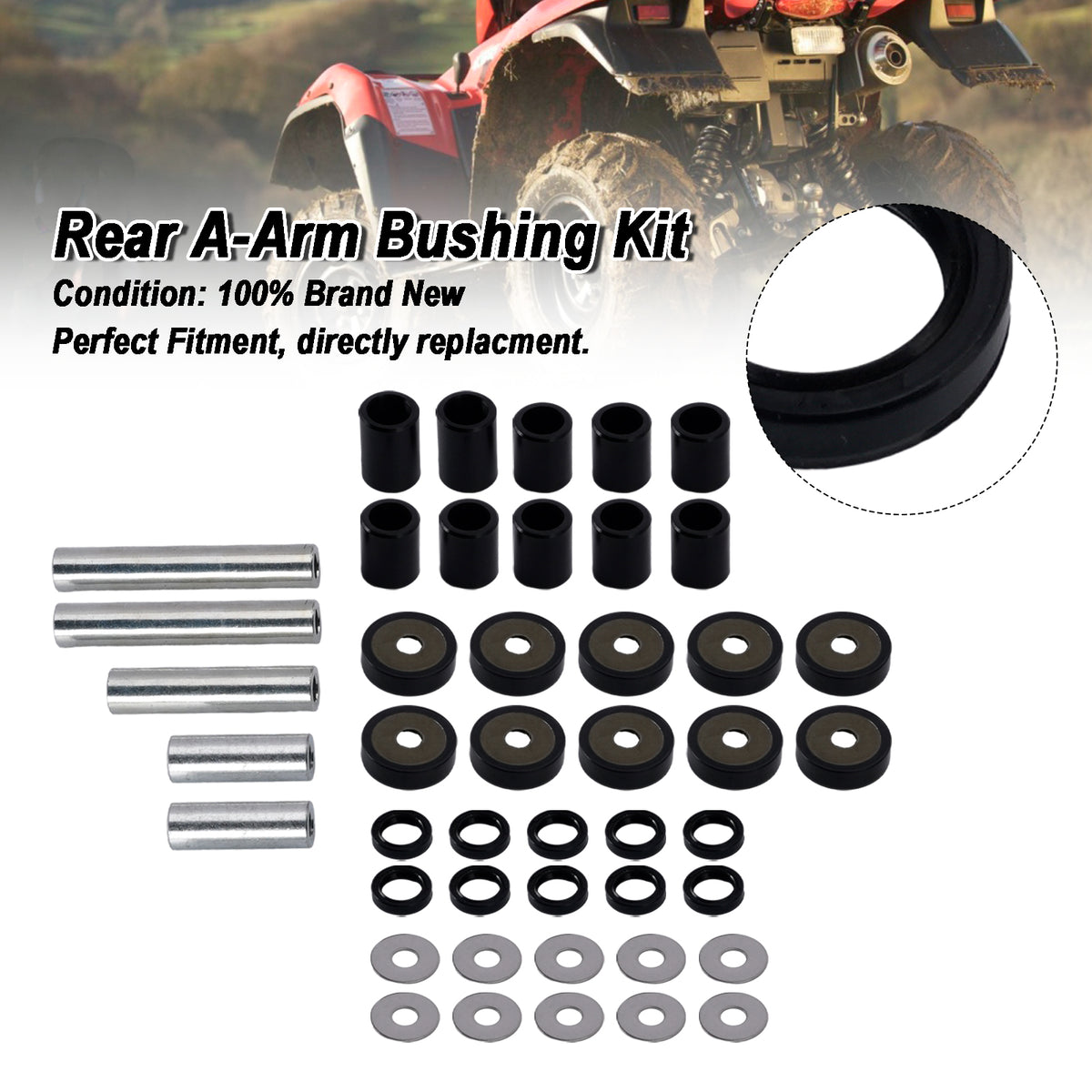 2011-2017 Suzuki LTA-750 XP King Quad Power Steering Rear A-Arm Bushing Kit 50-1075 Generic