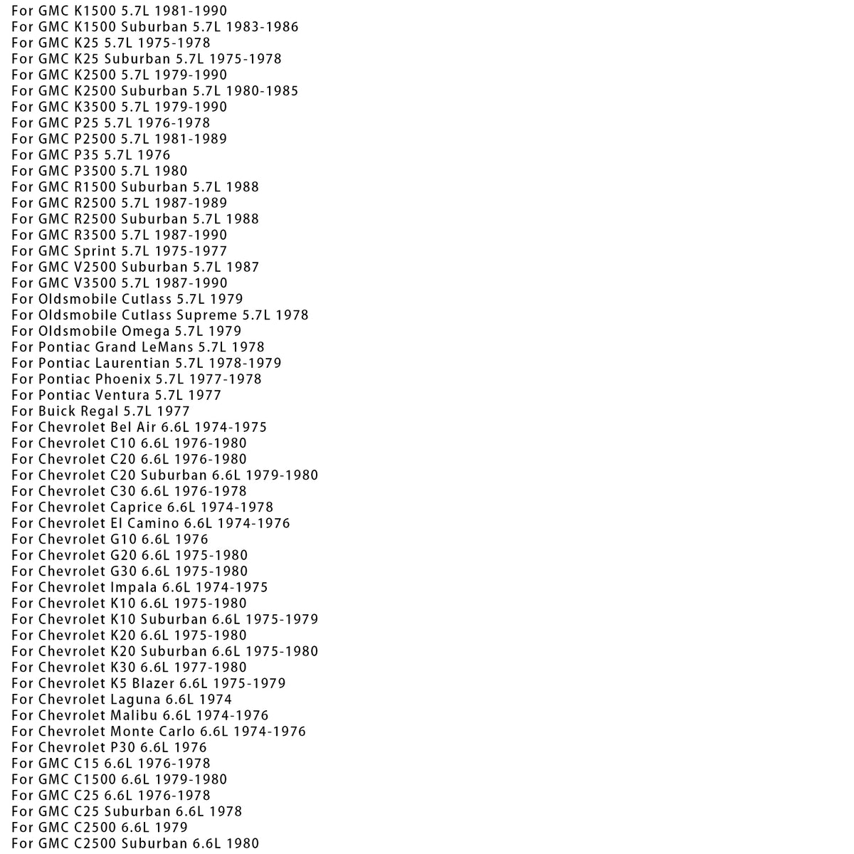 1977-1978 GMC C25 Suburban 7.4L Distributor w/ 65K Volt High 9000RPM DD-SBC-HEI-V8 93440806 Generic