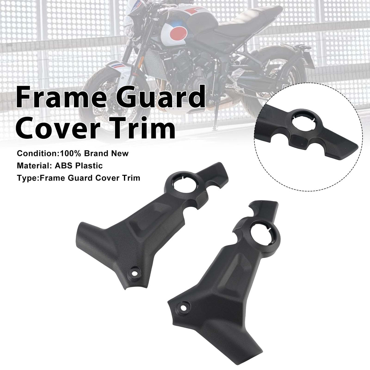 2022-2025 Triumph Trident 660 Frame Guard Side Protection Cover Fairing Matte Black Generic