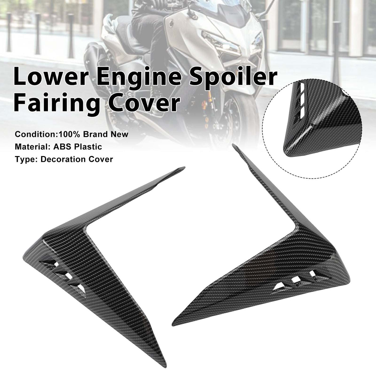 2025-2026 Yamaha T-MAX560 Lower Engine Spoiler Fairing Cover Carbon Generic