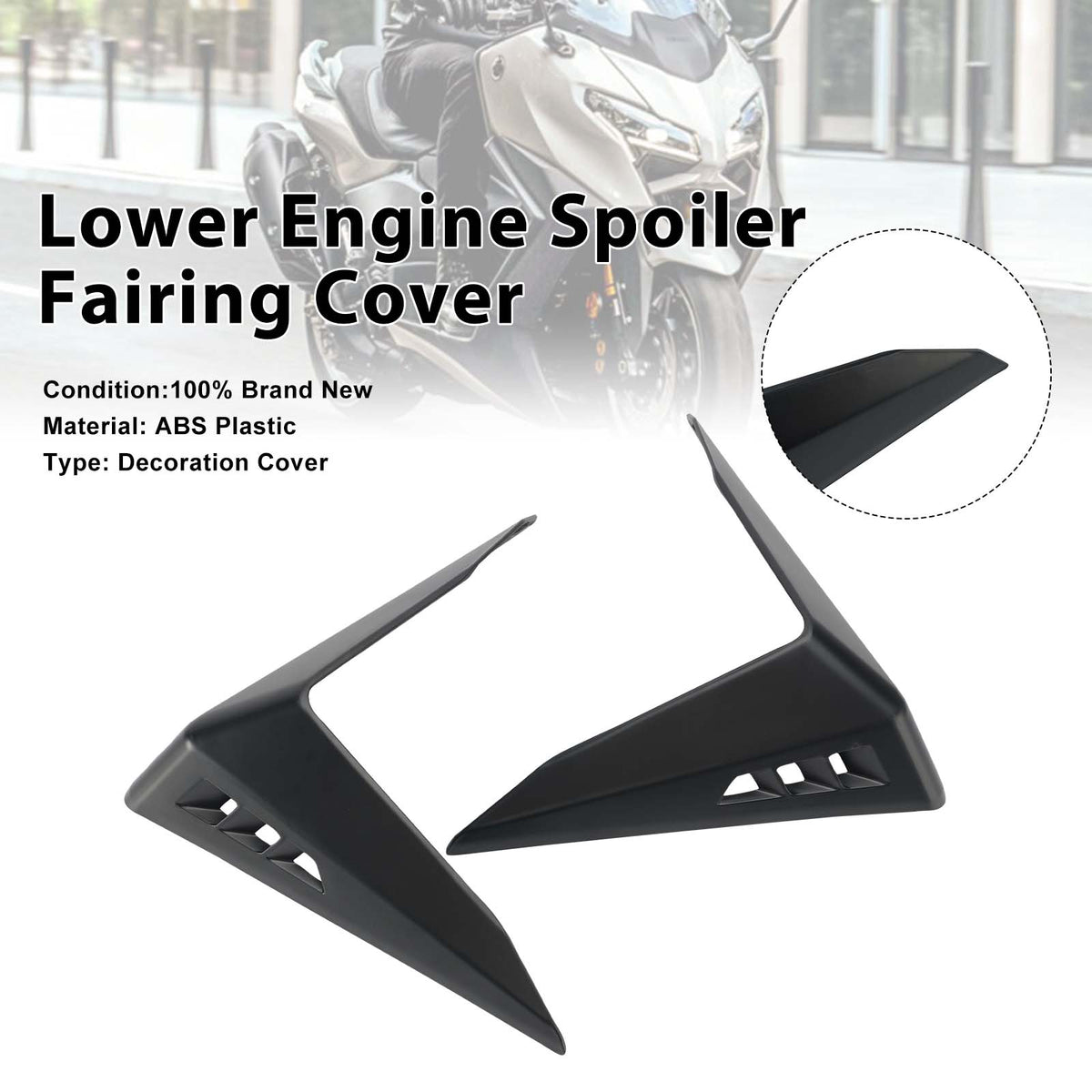 2025-2026 Yamaha T-MAX560 Lower Engine Spoiler Fairing Cover Matte Black Generic