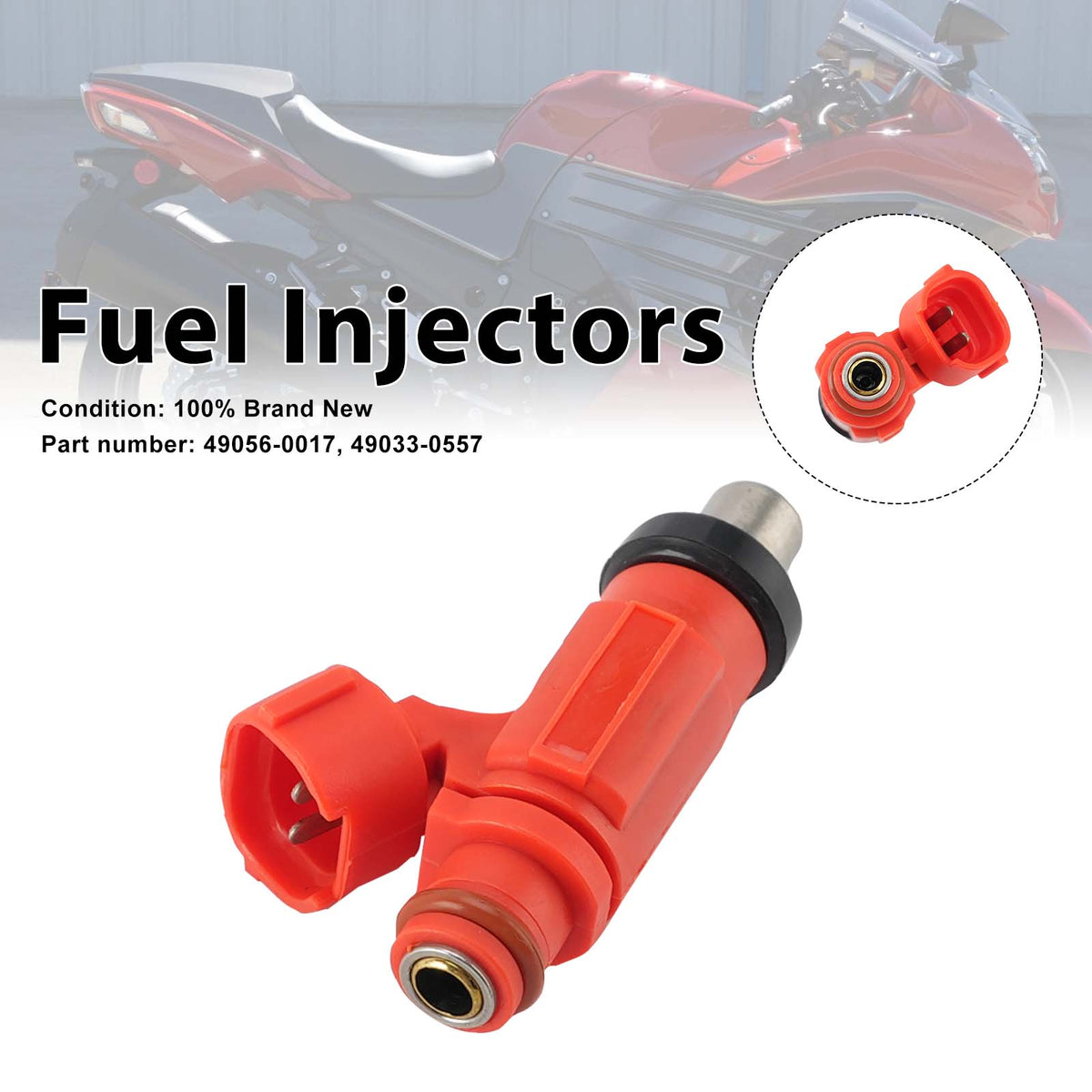 2013 Kawasaki Ninja ZX-14R ABS ZX1400FDFA Throttle Fuel Injectors 49056-0017 49033-0557 Generic