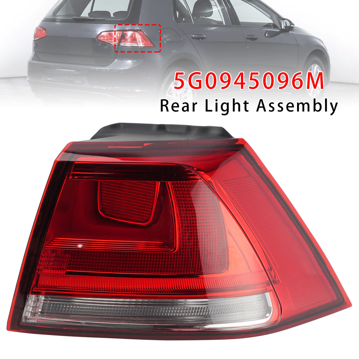 2012-2017 VW Golf VII MK7 1.6 TDI Rear Outer Right Taillight 5G0945096M Generic